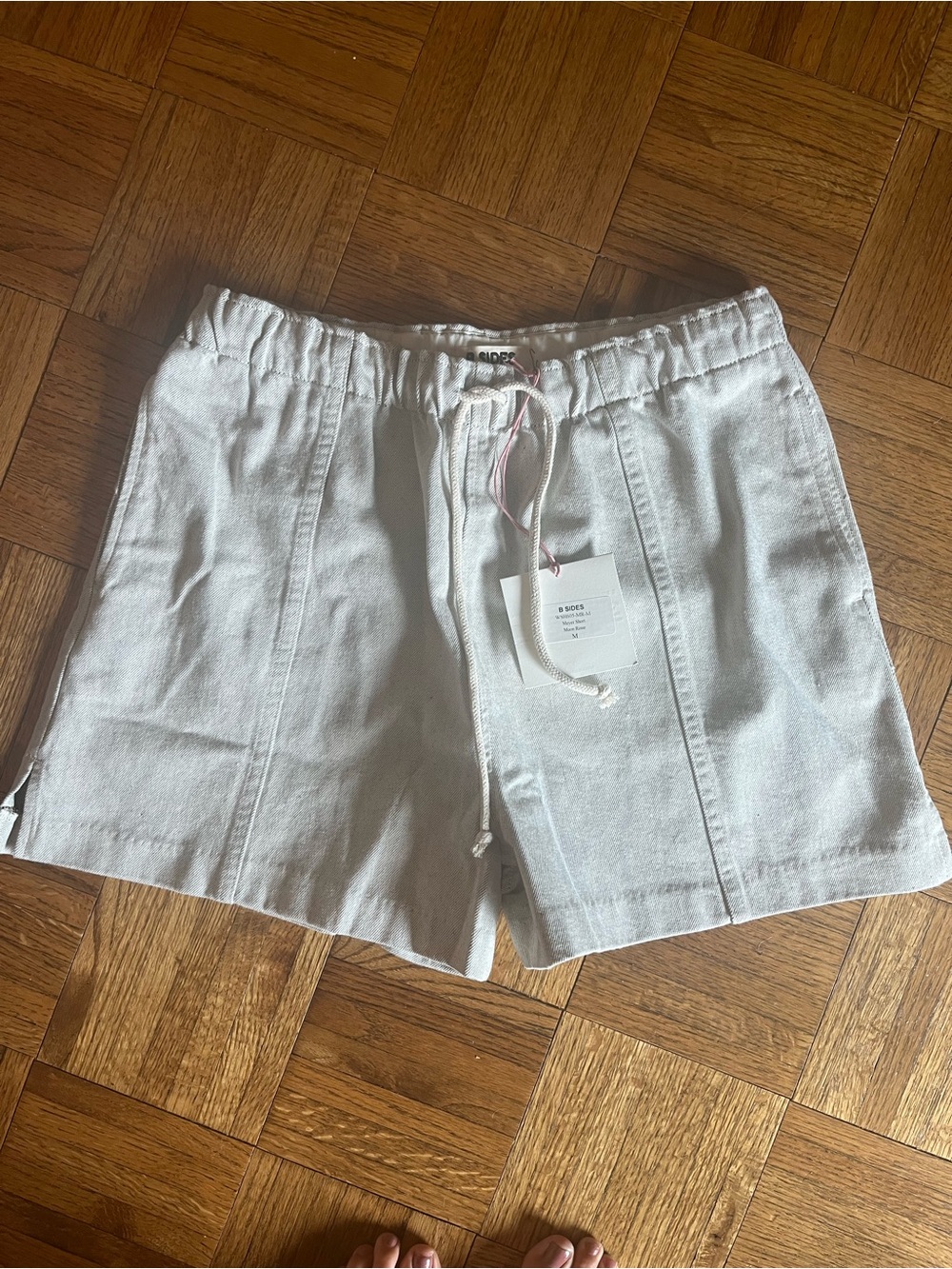 B SIDES Drawstring Women’s Shorts Light Denim Wash